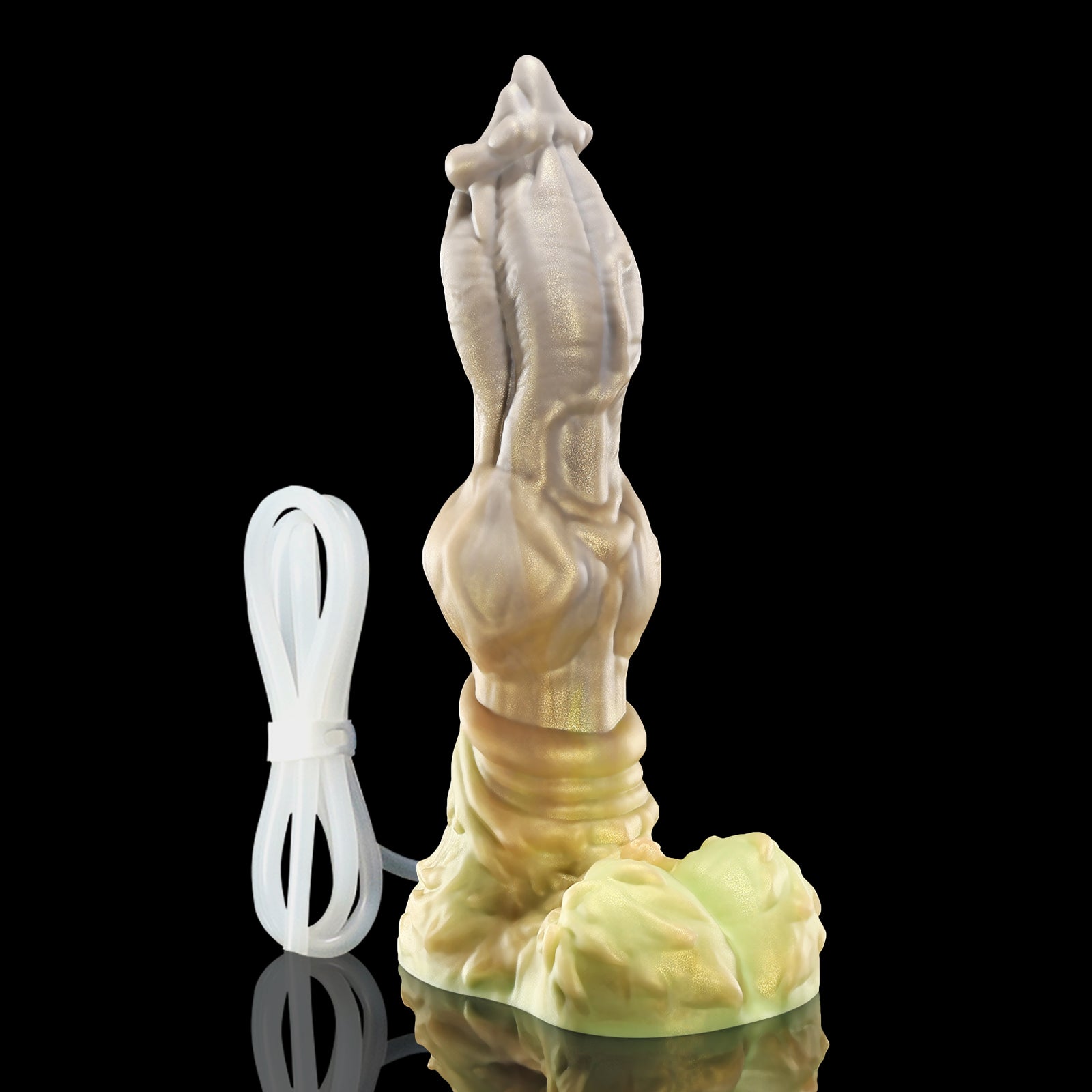 【導管付き】リュコス Lykos-CUM TUB ディルド アナルプラグ 模擬射精