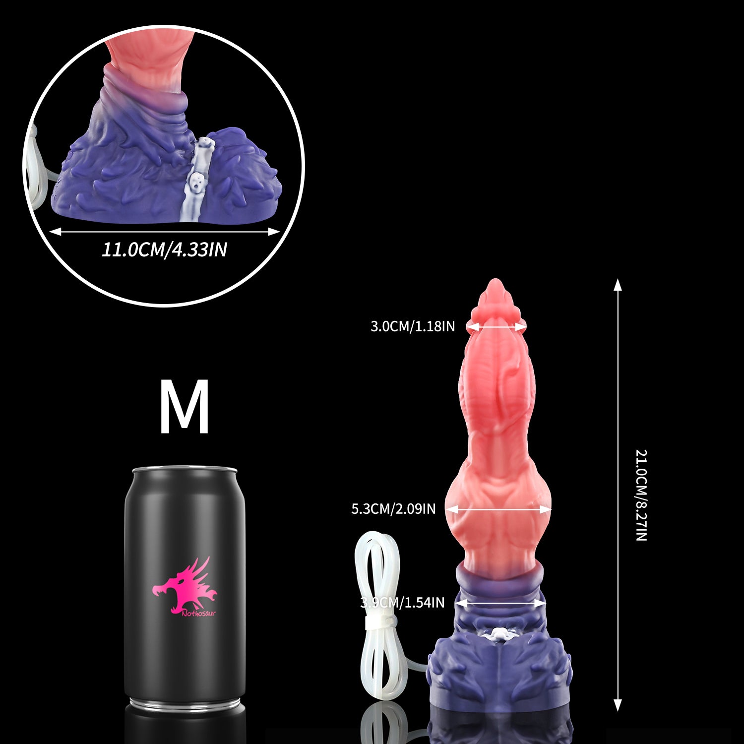 【導管付き】リュコス Lykos-CUM TUB ディルド アナルプラグ 模擬射精